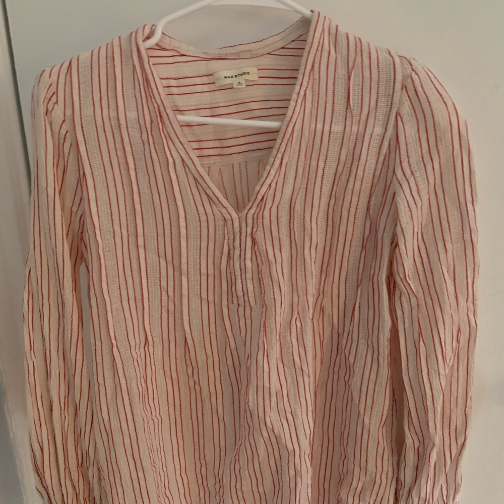 Red and white striped shirt
